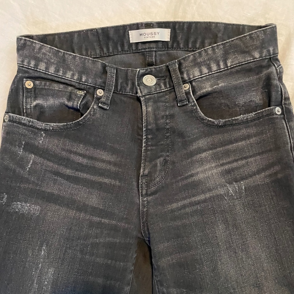Moussy , faded Black, skinny jeans. Size 25